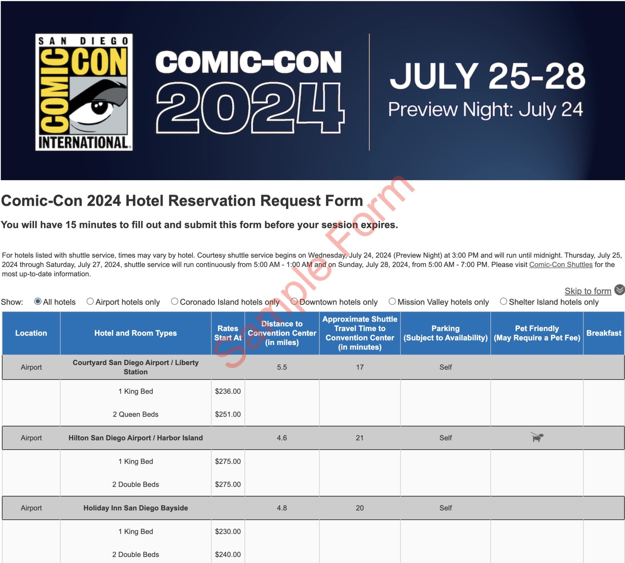 Visual Guide to the San Diego ComicCon 2024 Hotel Sale San Diego